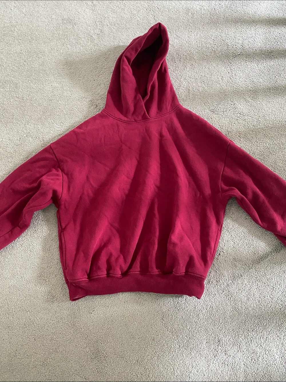 Garage Burgandy Hooded Sweatshirt - Classic Cozy Pullover